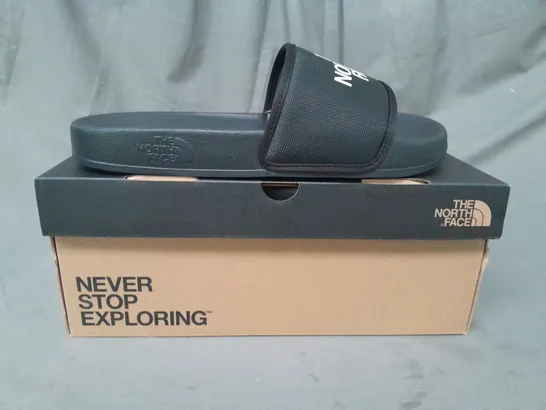 BOXED PAIR OF THE NORTH FACE BASE CAMP SLIDE III SLIDERS IN BLACK UK SIZE 7