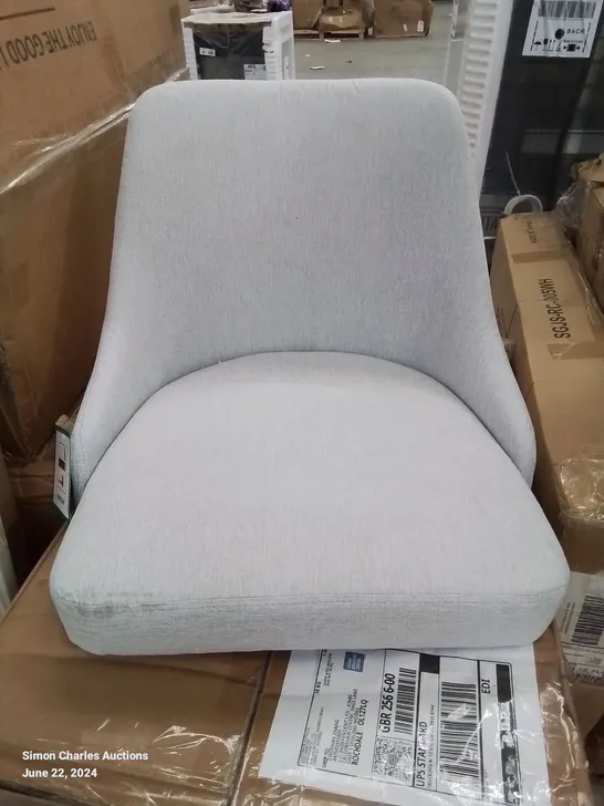 BOXED PAIR OF FABRIC UPHOLSTERED SIDE/DINING CHAIRS