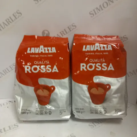 LAVAZZA QUALITA ROSSA COFFEE BEANS - 2 X 1KG