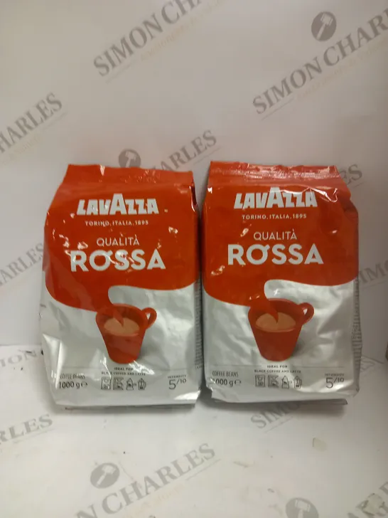 LAVAZZA QUALITA ROSSA COFFEE BEANS - 2 X 1KG