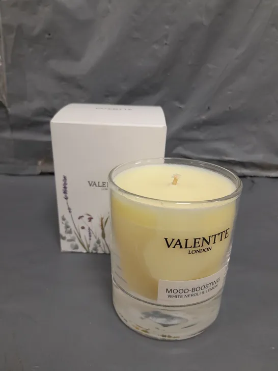 BOXED VALENTTE NEROLI AND LEMON SCENTED CANDLE 