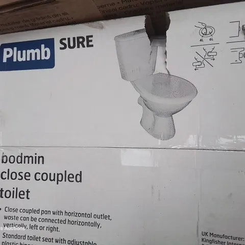 BOXED PLUMB SURE BODMIN CLOSE COUPLED TOILET 