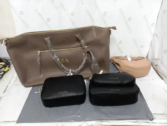 4 KATIE LOXTONE BAGS IN BROWN/BLACK/SKIN 