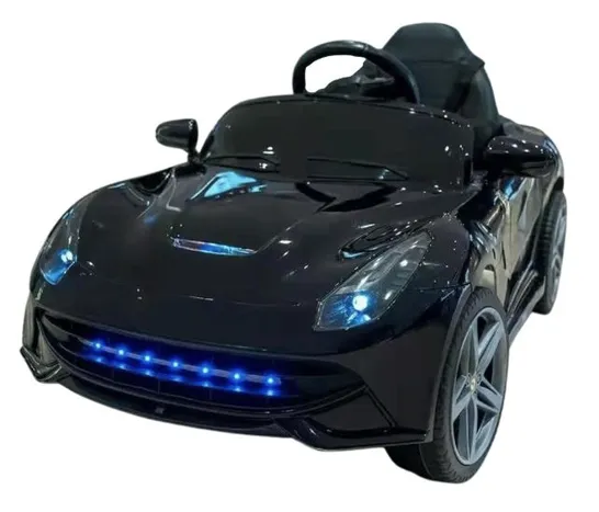 BRAND NEW BOXED KIDS FERRARI STYLED 12V RIDE ON CAR BLACK 