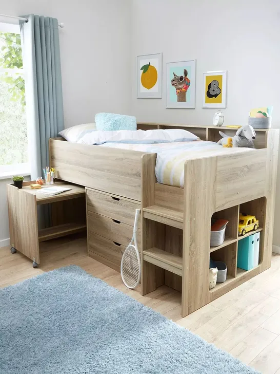 BOXED ASPEN MID SLEEPER BED IN NATURAL - 4 BOXES