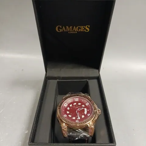 GAMAGES OF LONDON LIMITED EDITION HAND ASSEMBLED ADVENTURER AUTOMATIC ROSE RED