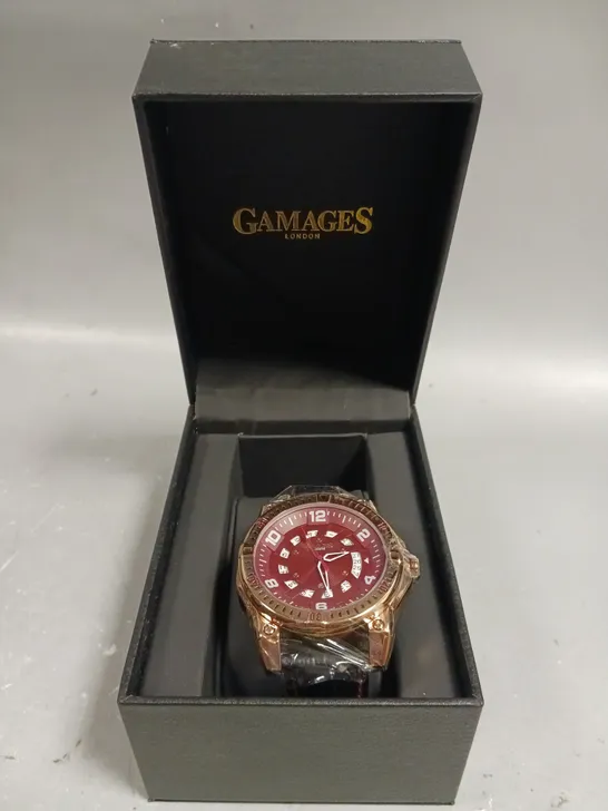 GAMAGES OF LONDON LIMITED EDITION HAND ASSEMBLED ADVENTURER AUTOMATIC ROSE RED