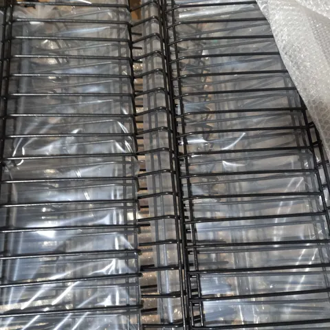 BOX OF APPROXIMATELY 5 PAIRS OF 20 SLOT WIRE RACKS