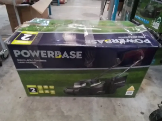 BOXED POWERBASE 34CM 40V CORDLESS LAWNMOWER 