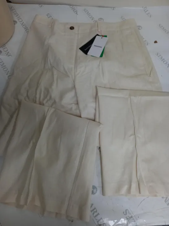 KALEIDOSCOPE LINEN TROUSERS IN STONE- UK 16