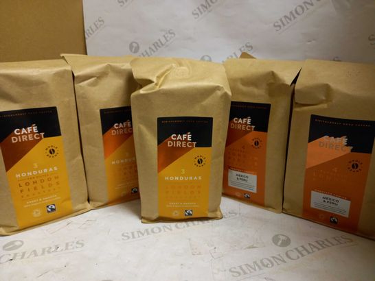 LOT OF 5 PACKS OF CAFE DIRECT COFFEE BEANS (5 X 1KG)