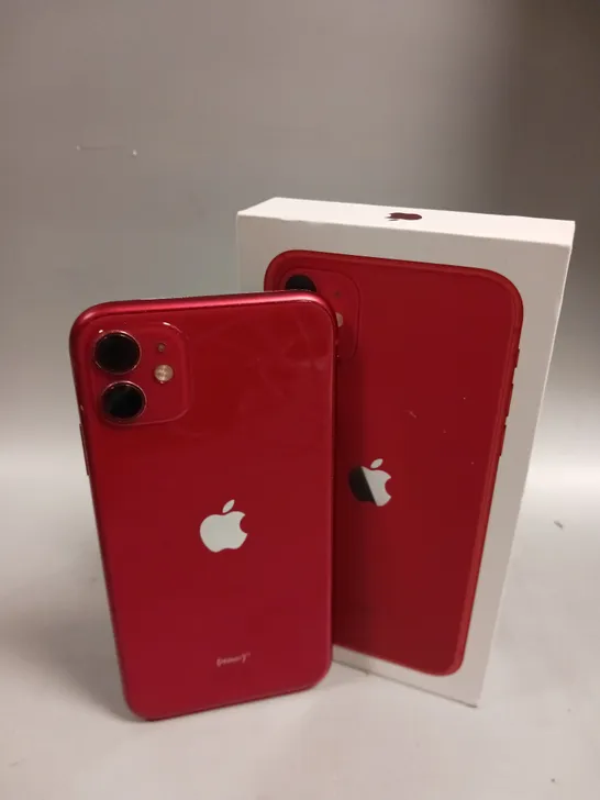 BOXED APPLE IPHONE 11 SMARTPHONE - PRODUCT RED 