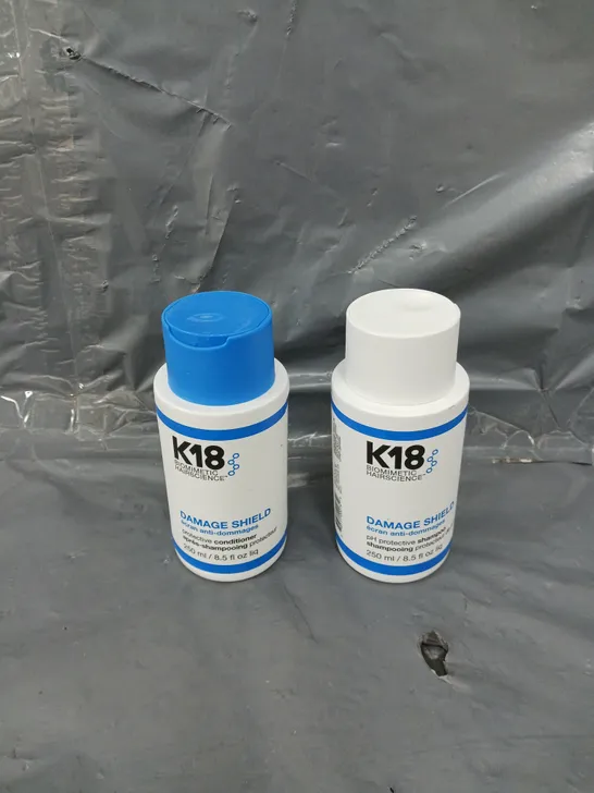 K18 BIOMIMETIC HAIRSCIENCE K18 DAMAGE SHIELD SHAMPOO AND CONDITIONER