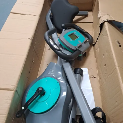 BOXED DAVINA FITNESS FOLDING MAGNETIC EXERCISE BIKE - MINT - COLLECTION ONLY