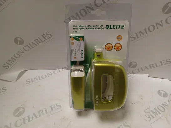 LEITZ STAPLER & HOLE PUNCH SET MINI