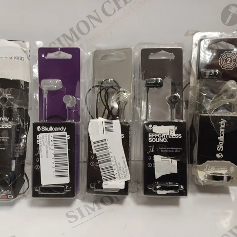 5 X SKULLCANDY JIB WIRED EARPHONES