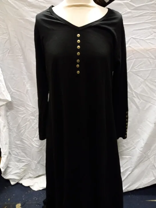 HARUKA RHIANNON LONG SLEEVE BLACK DRESS - SIZE LARGE 