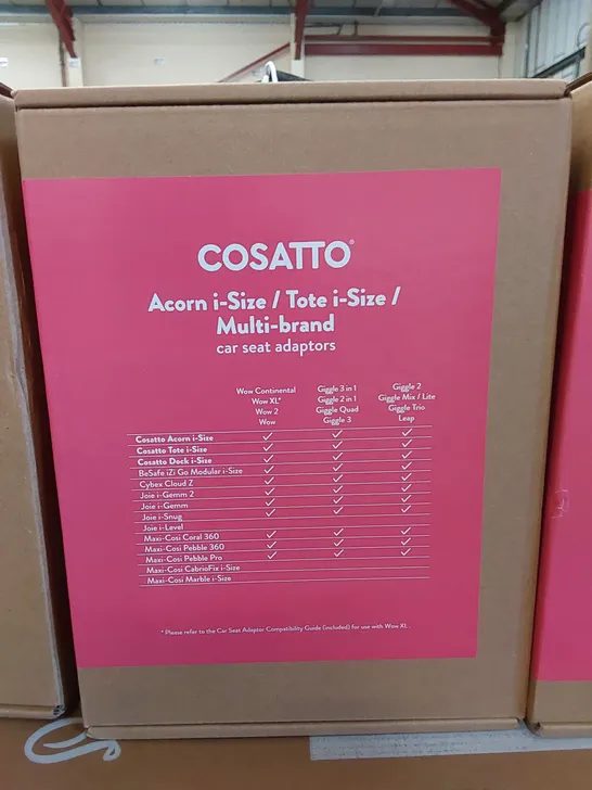 4 X BOXED SETS OF CASATTO ACORN I-SIZE CAR SEAT ADAPTORS