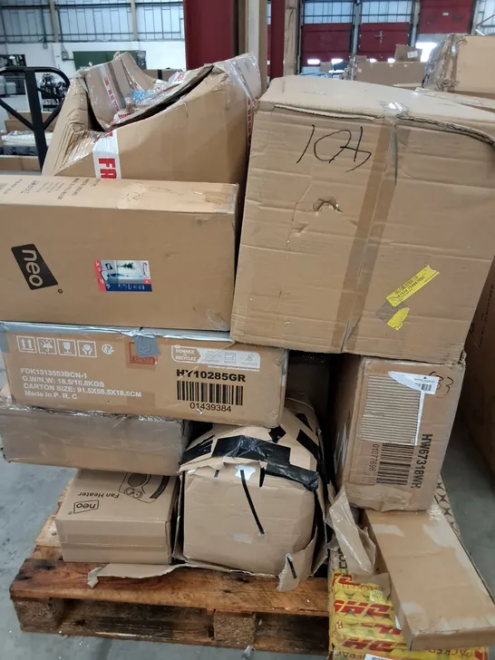 PALLET OF ASSORTED FLAT PACK PARTS AND APPLIANCE ITEMS