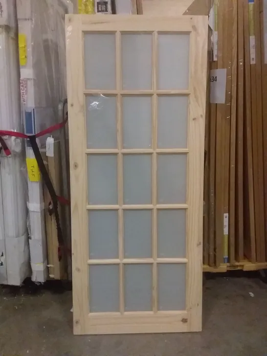 1981MM X 838 KNOTTY PINE 15 LITE INTERIOR DOOR