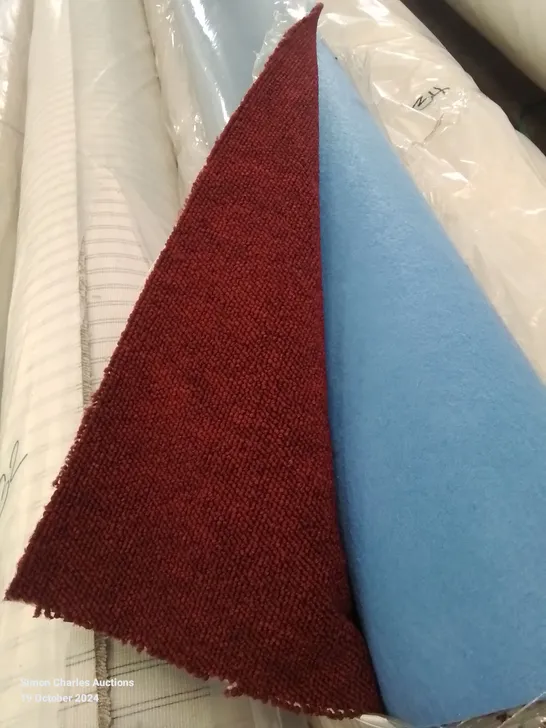 QUALITY ROLL OF B. GALA 4M RED SPIRIT 3M L X 4M W CARPET