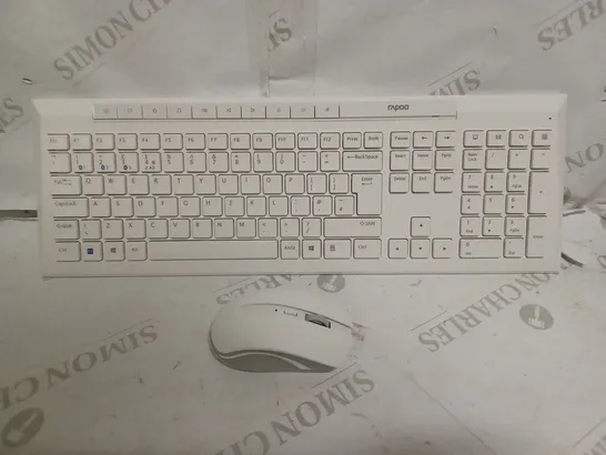 RAPOO 8210M COMPUTER KEYBOARD & MOUSE SET - WHITE 