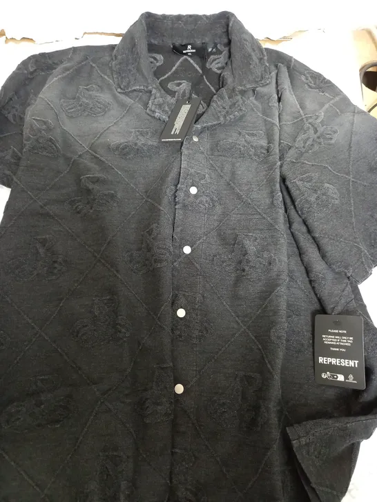 REPRSENT TOEWELLING SHIRT IN JET BLACK - XXL