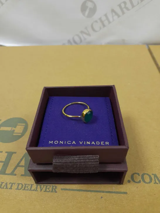 MONICA VINADER GOLD STONE RING