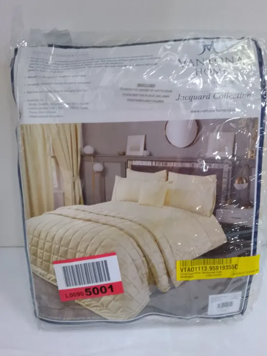 BAGGED TYRREL GOLD/SILVER REINFORCED COTTON KINGSIZE BEDSET