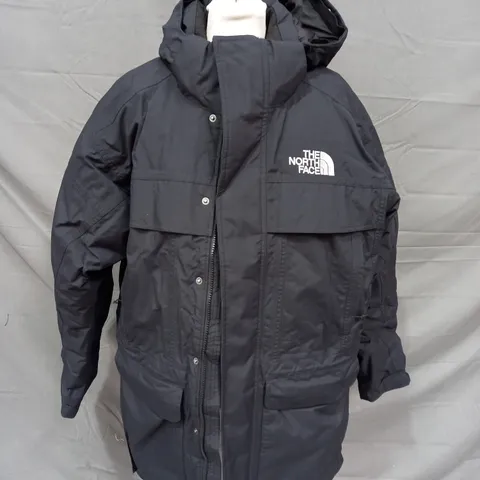 THE NORTH FACE BLACK HEAVY PADDED JACKET WITH HOOD - MEDIUM