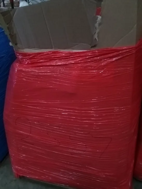 PALLET OF ASSORTED ITEMS INCLUDING M-DESIGN WIRE BASKET, MORE FOR YOU DISPOSABLE TOWEL, RED SHOPPING TROLLEY, PITNEY BOWES ENVELOPES, RONGTAI BATHROBES 