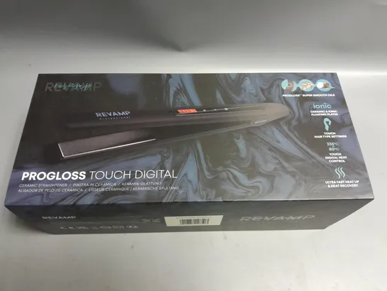 BOXED REVAMP PROGLOSS TOUCH DIGITAL CERAMIC HAIR STRAIGHTENER ST-1500-EU