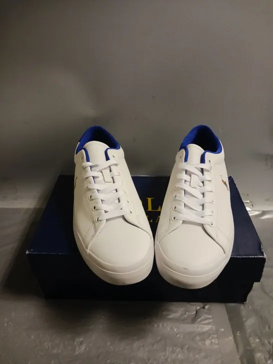 BOXED POLO RALPH LAUREN WHITE LONGWOOD SHOES SIZE 8.5  