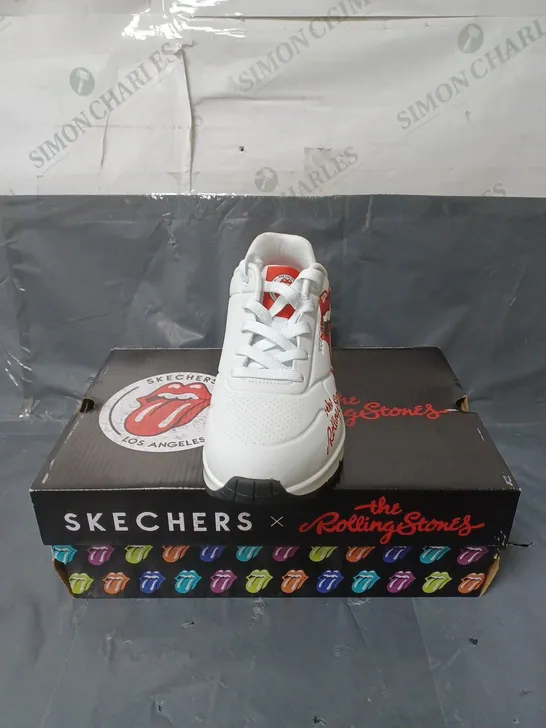 SKECHERS THE ROLLING STONES TRAINERS WHITE SIZE 6