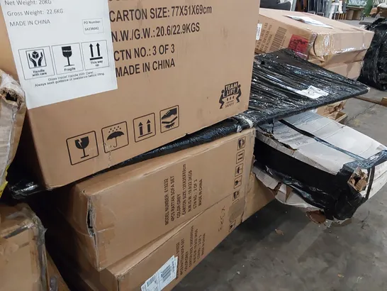 PALLET OF ASSORTED GARDEN FURNITURE PARTS