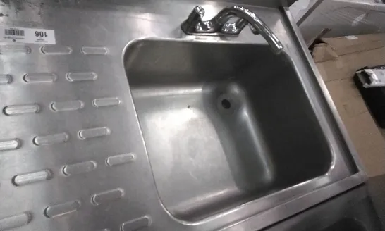 METAL SINK UNIT WITH TEXTURED SURFACE 