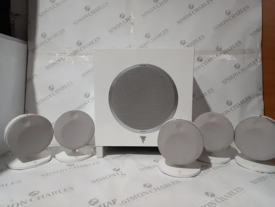 FOCAL DOME FLAX 5.1 SPEAKER PACKAGE IN WHITE - COLLECTION ONLY