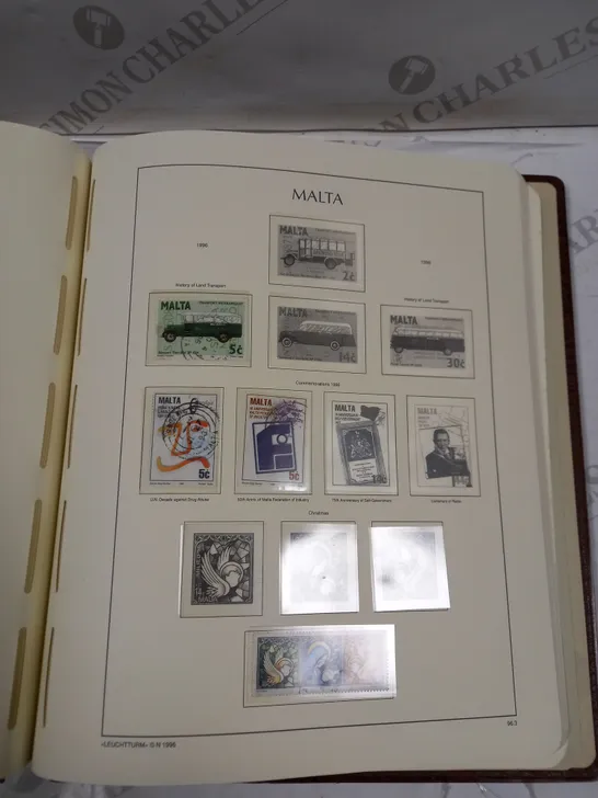 MALTA STAMP COLLECTION THROUGH VARIOUS YEARS IN PRESENTATION BOOK 