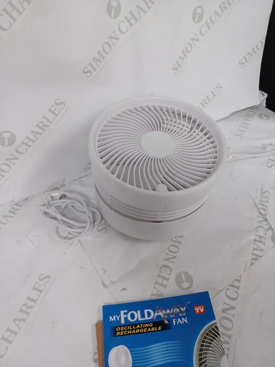 BELL & HOWELL OSCILLATING FOLDING RECHARGEABLE FAN