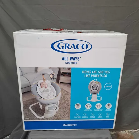 BOXED GRACO BABY ALL WAYS SOOTHER IN STARGAZER