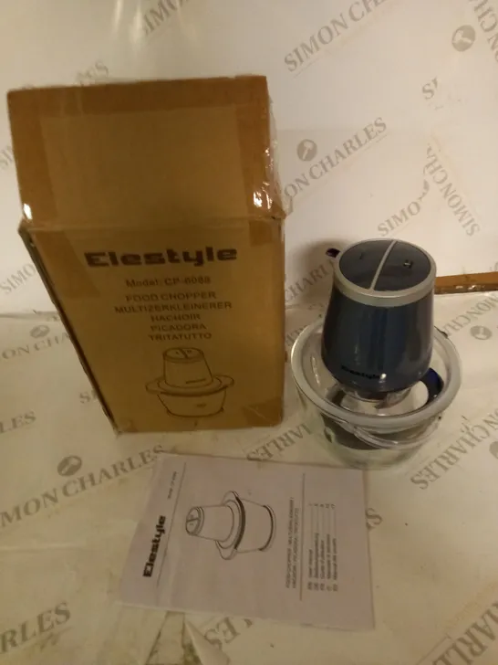 BOXED ELESTYLE FOOD CHOPPER WITH INSTRUCTIONS - MODEL CP-6088