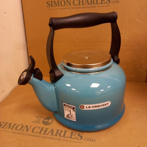 LE CREUSET TRADITIONAL STOVETOP TEAL KETTLE