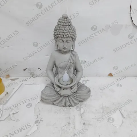 GARDEN REFLECTIONS BUDDHA SOLAR LIGHT - WHITE