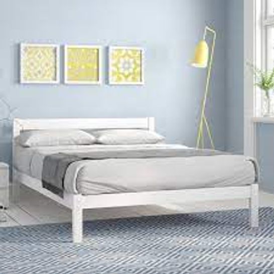ECO WHITE BED FRAME SIZE DOUBLE 4'6