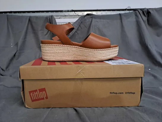 FITFLOP WEDGE SANDALS BROWN SIZE 8