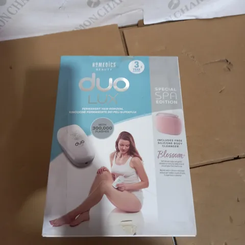 BOXED HOMEDICS DUO LUX PERMANENT HAIR REMOVAL SPECIAL SPA EDITION