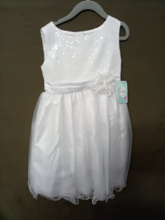 ELLIE KIDS OCCASIONAL DRESS IN WHITE - 6