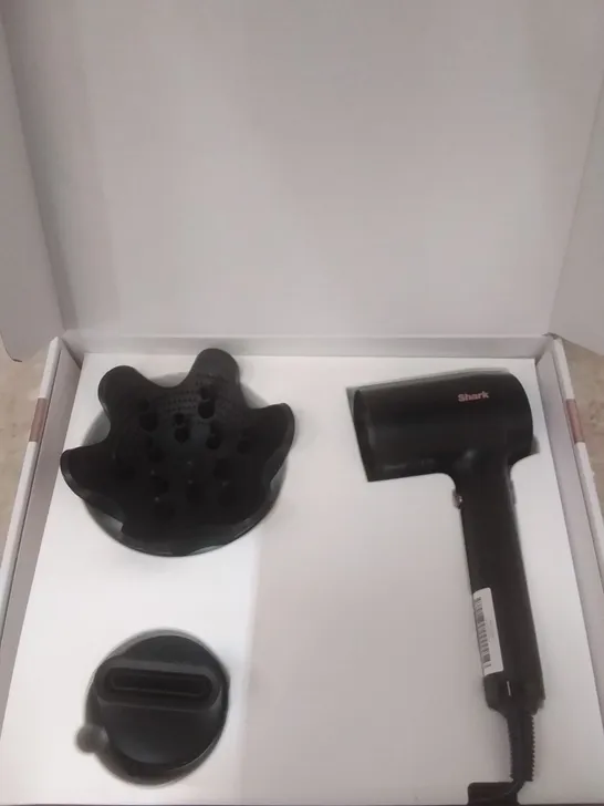 BOXED SHARK STYLE IQ HAIRDRYER AND STYLER 