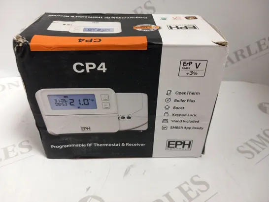 BOXED CP4 PROGRAMMABLE RF THERMOSTAT AND RECEIVER