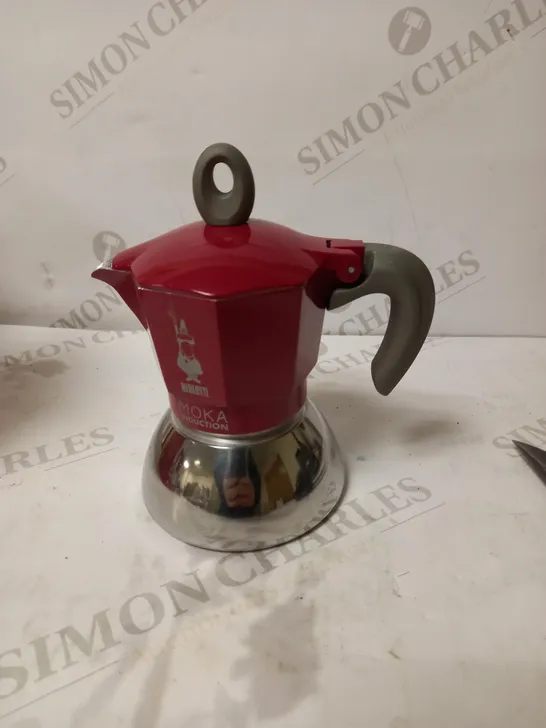 BIALETTI NEW MOKA INDUCTION COFFEE MAKER, 100 MILLILITERS, ALUMINIUM, RED